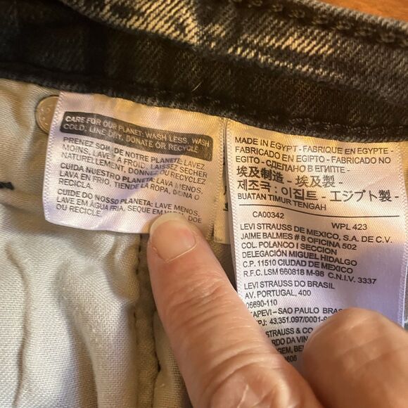 Levi's 514 Straight Blue Jeans Men's Size 33x30 Dark Wash Denim Black Label EUC - Picture 15 of 16